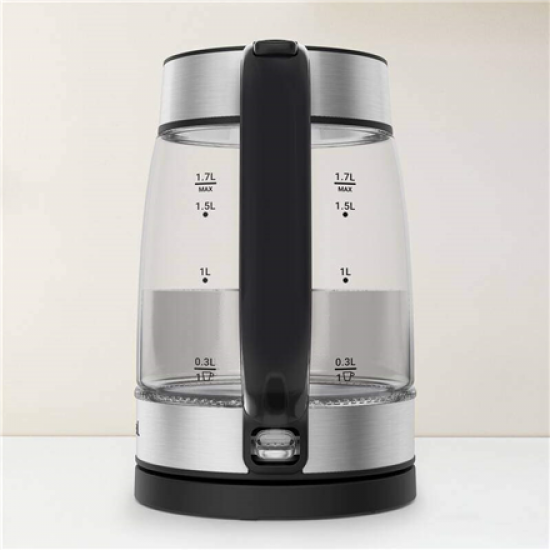 TEFAL Kettle | KI605830 | Electric | 2200 W | 1.7 L | Glass | 360° rotational base | Black