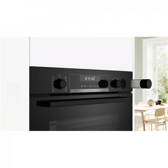 Bosch Oven | HRG578BB7 | 71 L | Electric | Pyrolysis | Knobs | Steam function | Height 59.5 cm | Width 59.4 cm | Black