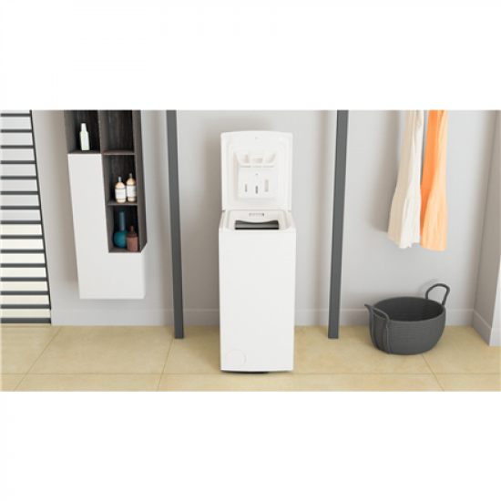Whirlpool Washing Machine | TDLRBX 6252BS EU | Energy efficiency class B | Top loading | Washing capacity 6 kg | 1200 RPM | Depth 60 cm | Width 40 cm | Display | LED | Direct drive | White