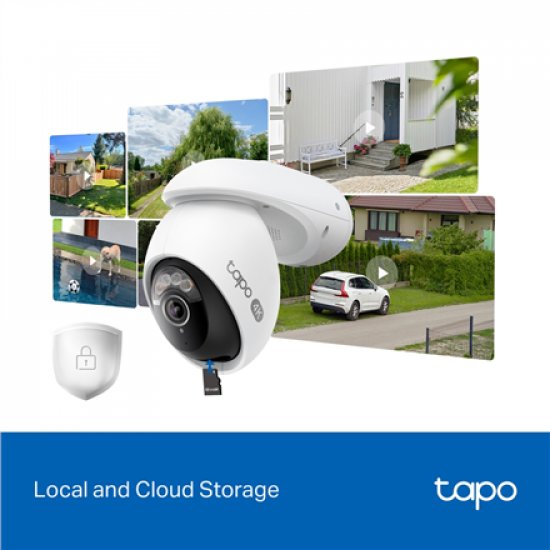 TP-LINK Pan/Tilt Security Wi-Fi Camera | Tapo C560WS | Dome | 8 MP | 4mm/F1.6 | H.264 | Micro SD, Max. 512 GB