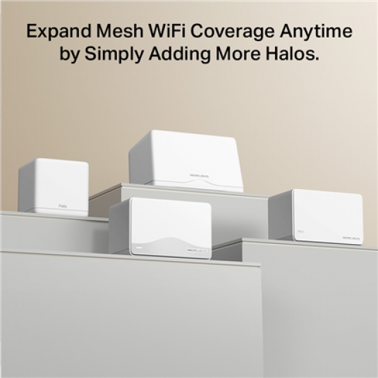 Mercusys BE3600 Whole Home Mesh Wi-Fi 7 System | Halo H25BE (2-pack) | 802.11ax | Ethernet LAN (RJ-45) ports 1 | Mesh Support Yes | MU-MiMO No | No mobile broadband