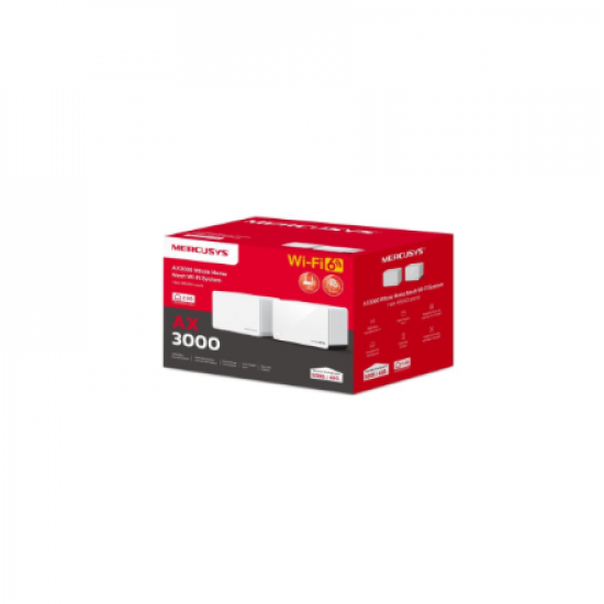 Mercusys AX3000 Whole Home Mesh WiFi 6 System | Halo H85X (2-pack) | 802.11ax | Mesh Support Yes | MU-MiMO No | No mobile broadband