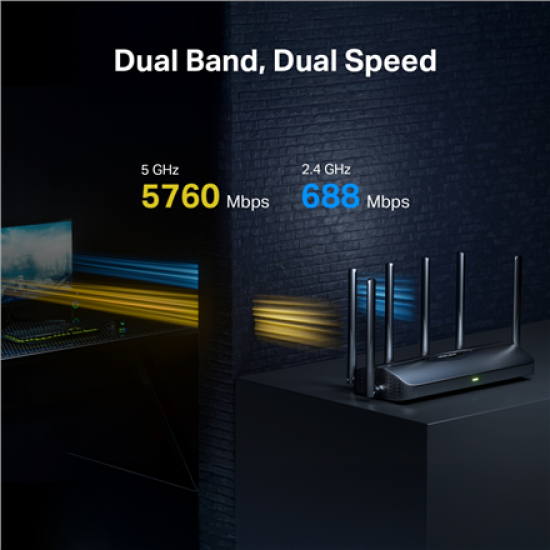 Mercusys BE6500 Dual-Band Wi-Fi 7 Router | MR37BE | 802.11be | 688/5760 Mbit/s | Ethernet LAN (RJ-45) ports 3 | Mesh Support No | MU-MiMO No | No mobile broadband | Antenna type Fixed Omni-Directional Antennas