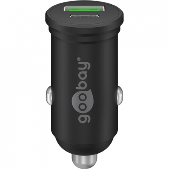 Goobay Dual-USB Car Fast Charger USB-C PD (Power Delivery), 45 W | 61739
