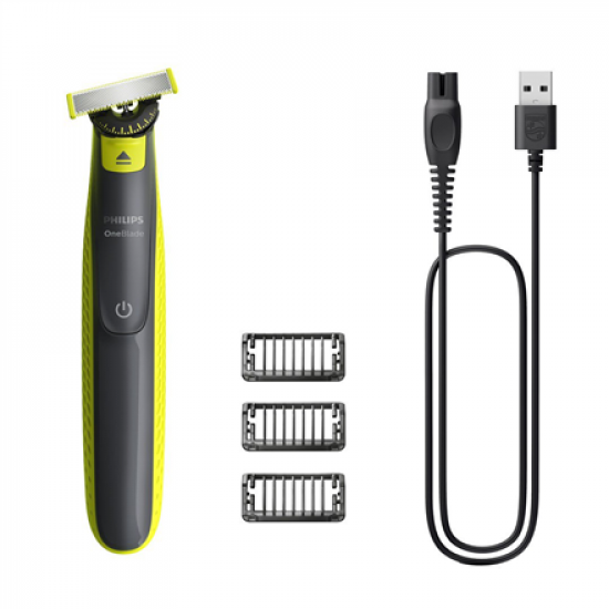 Philips Shaver | QP2724/23 OneBlade | Operating time (max) 45 min | Wet & Dry | NiMH | Black/Lime