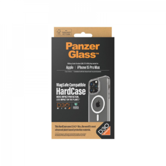 PanzerGlass Back cover | Apple | iPhone 15 Pro Max | Thermoplastic polyurethane (TPU), D3O Bio | Transparent | MagSafe