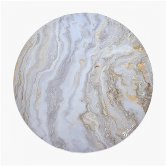 Arozzi Zona Round Floor Pad | White Marble