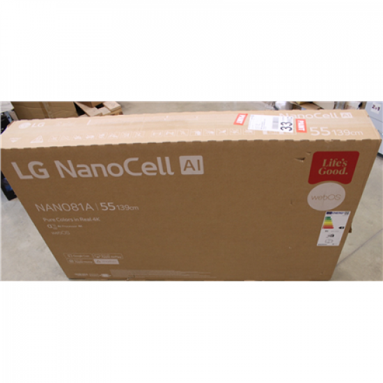 SALE OUT.  | SALE OUT. LG 55NANO81A3A | 55 | Smart TV | webOS 25 | UHD | DAMAGED PACKAGING