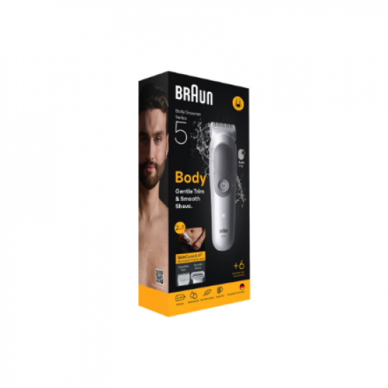 Braun Body Groomer | Series 5 BG5550 | Cordless | Lght Grey