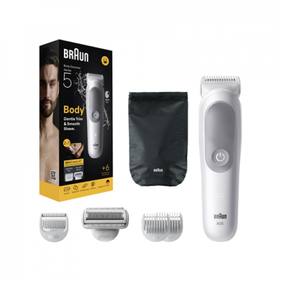 Braun Body Groomer | Series 5 BG5550 | Cordless | Lght Grey