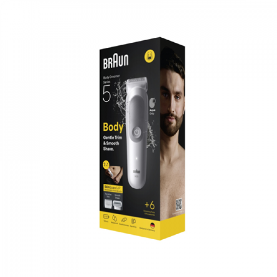 Braun Body Groomer | Series 5 BG5550 | Cordless | Lght Grey