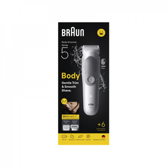 Braun Body Groomer | Series 5 BG5550 | Cordless | Lght Grey
