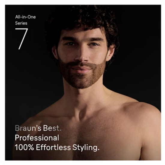 Braun 13in1 Grooming Kit | All-in-One Series 7 AIO7560 | Cordless | Number of length steps 14 | Black/Grey