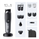 Braun 13in1 Grooming Kit | All-in-One Series 7 AIO7560 | Cordless | Number of length steps 14 | Black/Grey