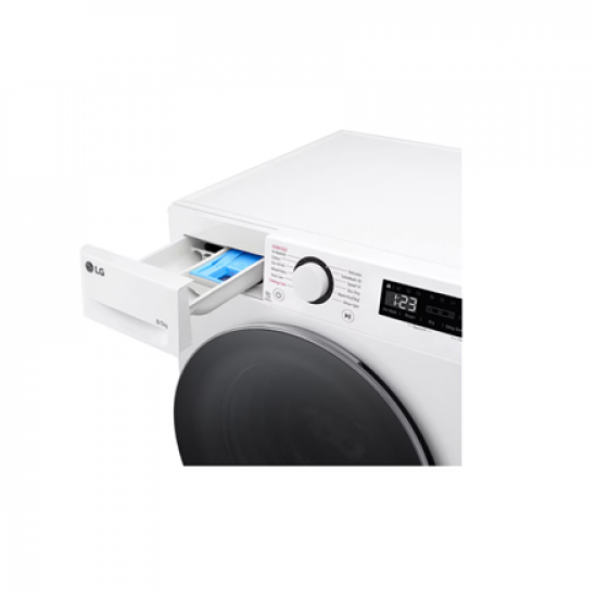 LG Washing machine with dryer | F2DR508S1W | Energy efficiency class A-10%/E | Front loading | Washing capacity 8 kg | 1200 RPM | Depth 48 cm | Width 60 cm | Display | LED | Drying system | Drying capacity 5 kg | Steam function | White