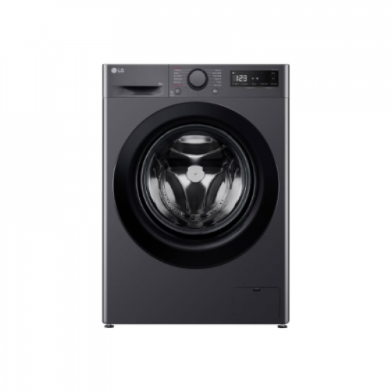 LG Washing machine | F2WR508SBM | Energy efficiency class A | Front loading | Washing capacity 8 kg | 1200 RPM | Depth 48 cm | Width 60 cm | Display | LED | Steam function | Direct drive | Black
