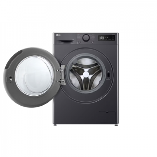 LG Washing machine | F2WR508SBM | Energy efficiency class A | Front loading | Washing capacity 8 kg | 1200 RPM | Depth 48 cm | Width 60 cm | Display | LED | Steam function | Direct drive | Black