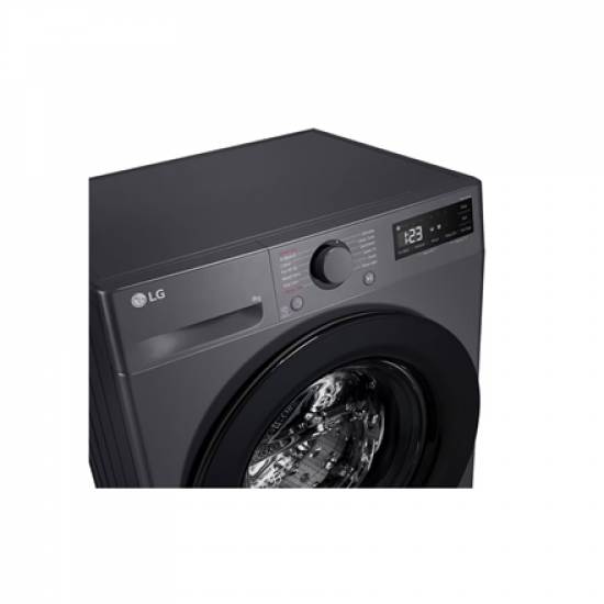 LG Washing machine | F2WR508SBM | Energy efficiency class A | Front loading | Washing capacity 8 kg | 1200 RPM | Depth 48 cm | Width 60 cm | Display | LED | Steam function | Direct drive | Black