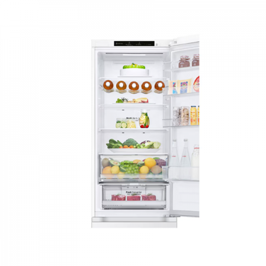 LG Refrigerator | GBV3200DSW | Energy efficiency class D | Free standing | Combi | Height 203 cm | No Frost system | Fridge net capacity 277 L | Freezer net capacity 110 L | Display | 35 dB | White