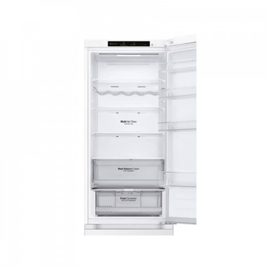 LG Refrigerator | GBV3200DSW | Energy efficiency class D | Free standing | Combi | Height 203 cm | No Frost system | Fridge net capacity 277 L | Freezer net capacity 110 L | Display | 35 dB | White