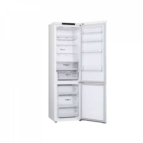 LG Refrigerator | GBV3200DSW | Energy efficiency class D | Free standing | Combi | Height 203 cm | No Frost system | Fridge net capacity 277 L | Freezer net capacity 110 L | Display | 35 dB | White