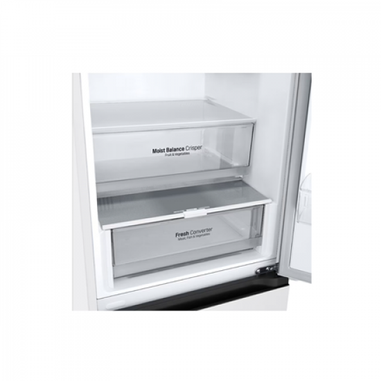 LG Refrigerator | GBV3200DSW | Energy efficiency class D | Free standing | Combi | Height 203 cm | No Frost system | Fridge net capacity 277 L | Freezer net capacity 110 L | Display | 35 dB | White