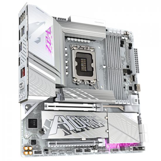 Gigabyte Z890M A ELITE WF7 ICE | Processor family Intel | Processor socket LGA1851 | DDR5 | Supported hard disk drive interfaces SATA, M.2 | Number of SATA connectors 4
