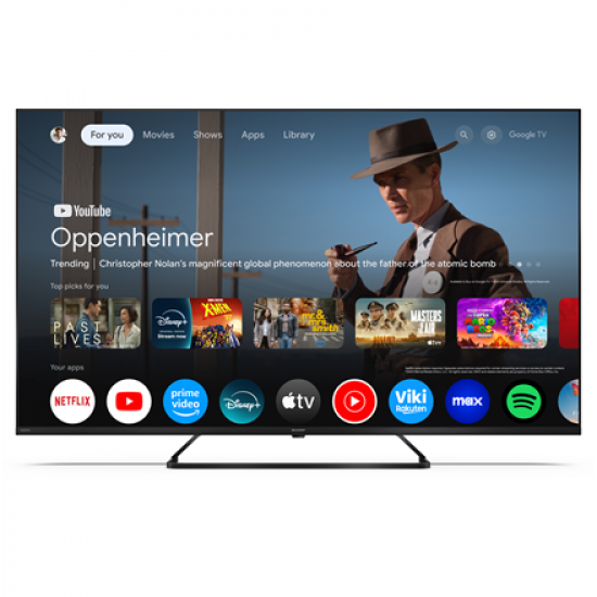 Sharp | 50HP6265E | 50 | Smart TV | Google TV | UHD | Black