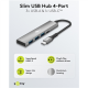 Goobay Slim 4-Port USB Hub, USB-C to USB-C/USB-A, 5 Gbit/s | 76562
