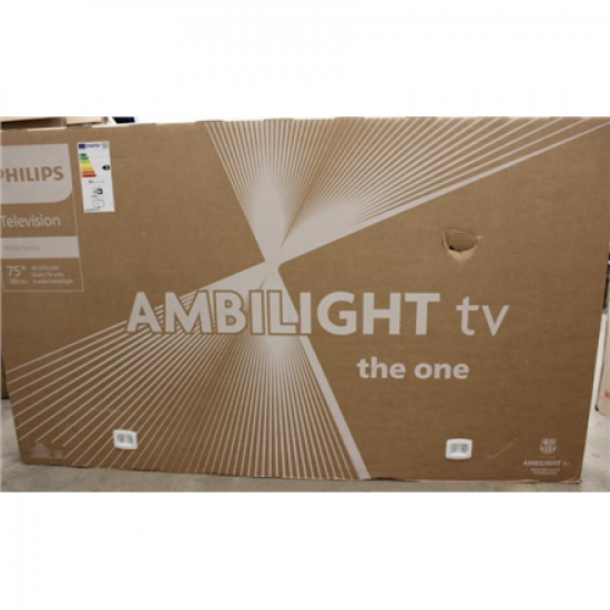 SALE OUT. Philips 4K LED TV with Ambilight | 75PUS8919/12 | 75 | Smart TV | Titan OS | UHD | Anthracite Gray | DAMAGED PACKAGING