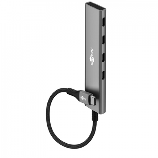 Goobay Slim 4-Port USB Hub, USB-C to USB-C, 5 Gbit/s