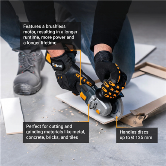 Batavia B.V. 18V Cordless Brushless Angle Grinder | 125 mm