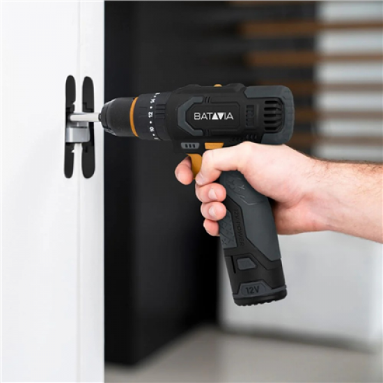 Batavia B.V. 12V Cordless Combi Drill - Fixxpack 2.0 Set (incl. 2.0Ah Battery & USB-C charging Cable)