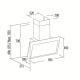 CATA Hood | THALASSA PRO 600 GBK | Wall mounted | Energy efficiency class A+++ | Width 60 cm | 842 m³/h | Electronic | LED | Black Glass