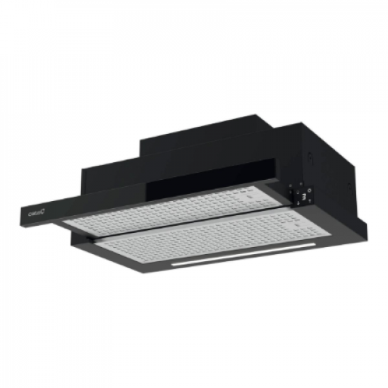 CATA Hood | TFH 6830 GBK | Telescopic | Energy efficiency class A+++ | Width 60 cm | 795 m³/h | Electronic | LED | Black Glass