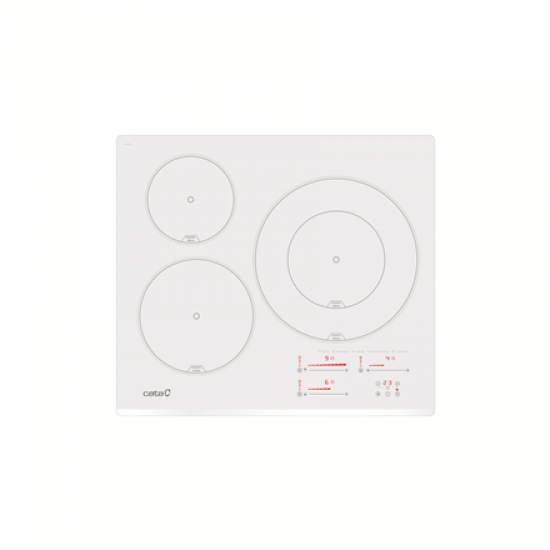 CATA Hob | INSB 6030 WH | Induction | Number of burners/cooking zones 3 | Slider touch | White