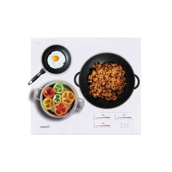 CATA Hob | INSB 6030 WH | Induction | Number of burners/cooking zones 3 | Slider touch | White