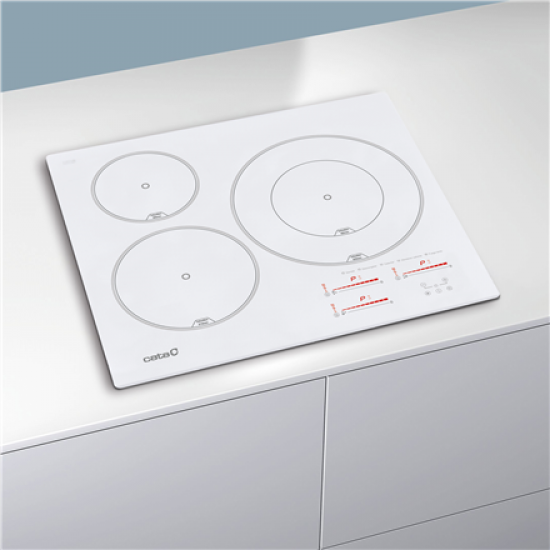 CATA Hob | INSB 6030 WH | Induction | Number of burners/cooking zones 3 | Slider touch | White