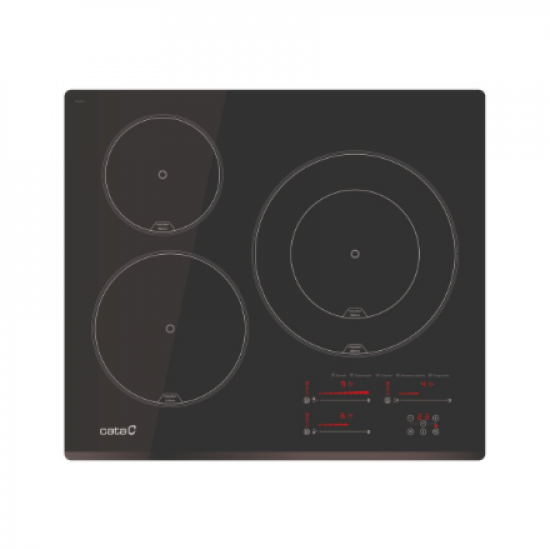 CATA Hob | INSB 6028 BK | Induction | Number of burners/cooking zones 3 | Slider Touch | Timer | Black