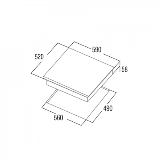 CATA Hob | IB 6324E2 BK | Induction | Number of burners/cooking zones 4 | Touch | Timer | Black