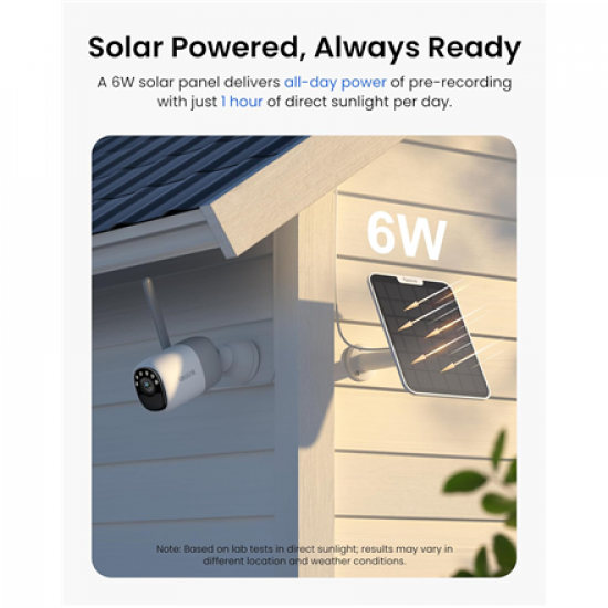 Reolink Wireless Pan & Tilt Long Lasting Solar/Battery Camera with Spotlights | Altas Series B630 with Solar Panel | Bullet | 4 MP | 4mm/F1.0 | Micro SD, Max. 512 GB
