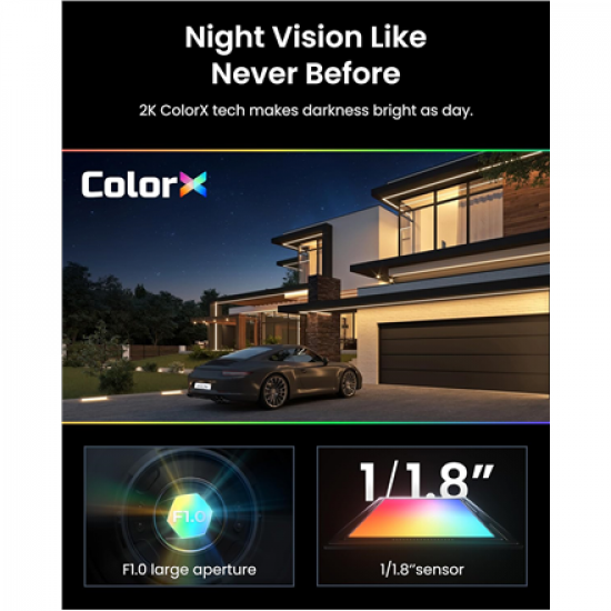 Reolink Wireless Pan & Tilt Long Lasting Solar/Battery Camera with Spotlights | Altas Series B630 with Solar Panel | Bullet | 4 MP | 4mm/F1.0 | Micro SD, Max. 512 GB