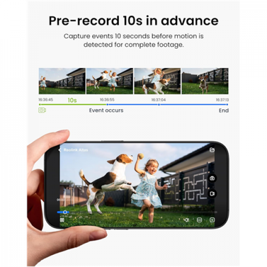 Reolink Wireless Pan & Tilt Long Lasting Solar/Battery Camera with Spotlights | Altas Series B630 with Solar Panel | Bullet | 4 MP | 4mm/F1.0 | Micro SD, Max. 512 GB