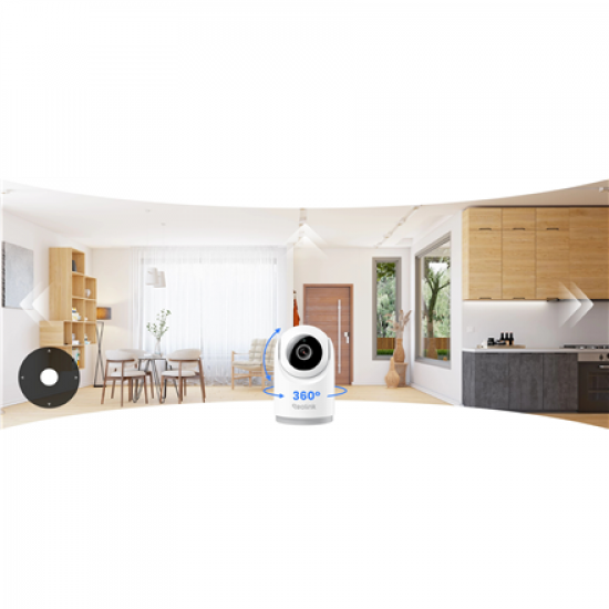 Reolink Smart Wi-Fi PT Indoor Security Camera | E331 | PTZ | 5 MP | F4mm/F1.6 | H.264 | Micro SD, Max. 512 GB