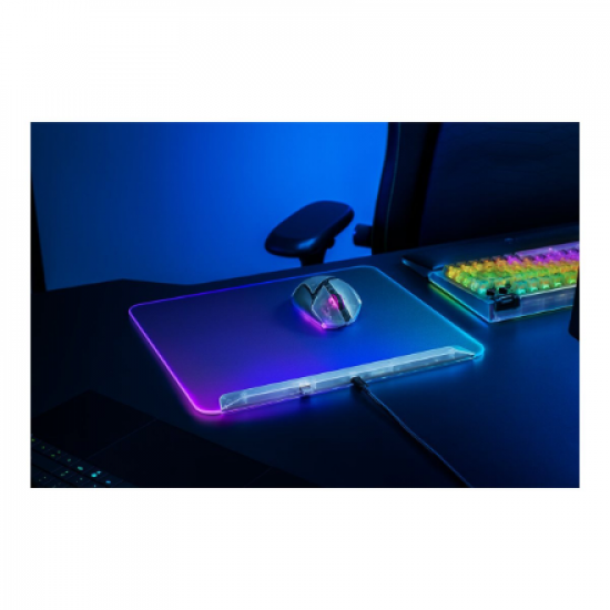 Razer RGB Gaming Mouse Mat | Firefly V2 Pro | Phantom White Edition