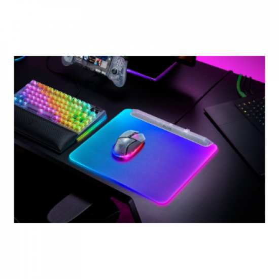 Razer RGB Gaming Mouse Mat | Firefly V2 Pro | Phantom White Edition