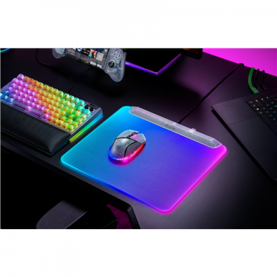 Razer RGB Gaming Mouse Mat | Firefly V2 Pro | Phantom White Edition