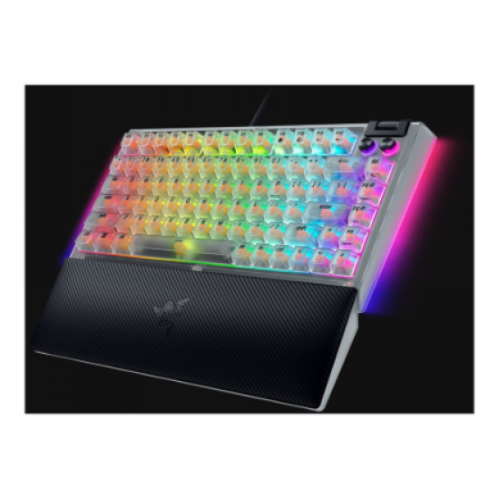Razer Hot-swappable Mechanical Gaming Keyboard | BlackWidow V4 75% | Gaming Keyboard | Wired | US | Phantom White Edition | USB Type-C | Razer Mechanical Switches (Tactile)