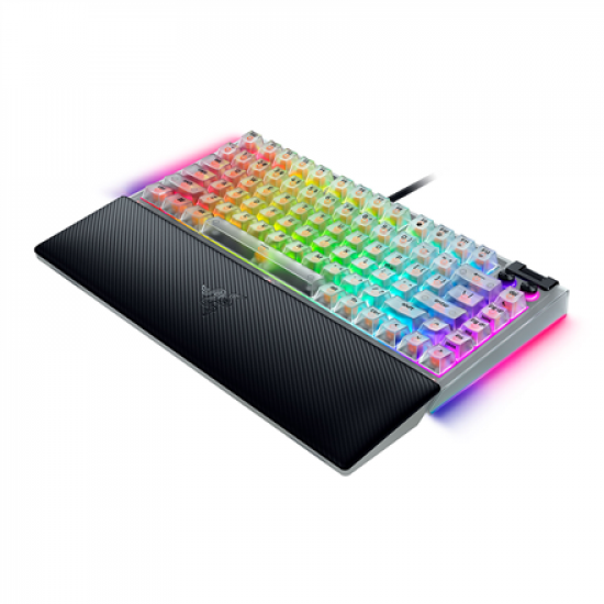 Razer Hot-swappable Mechanical Gaming Keyboard | BlackWidow V4 75% | Gaming Keyboard | Wired | US | Phantom White Edition | USB Type-C | Razer Mechanical Switches (Tactile)
