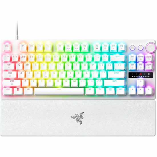 Razer Huntsman V3 Pro Tenkeyless 8KHz | Gaming keyboard | Wired | US | White | Razer Analog Optical Switch Gen-2